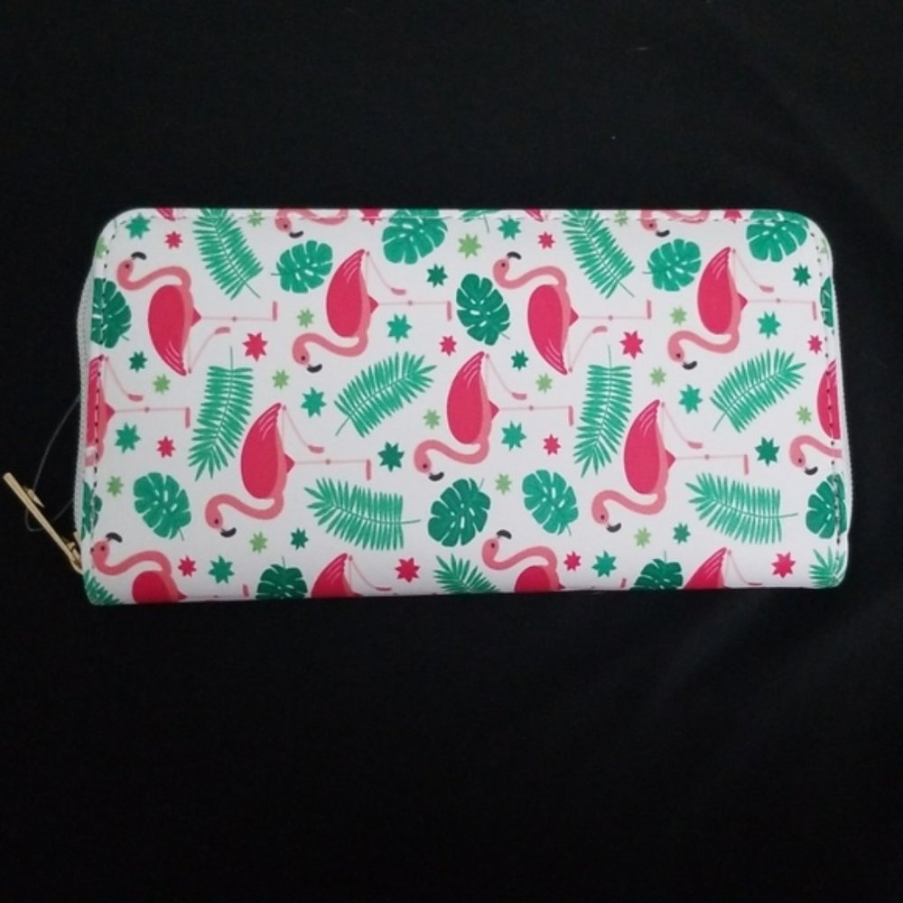 Flamingo Wallet- Vegan Leather
